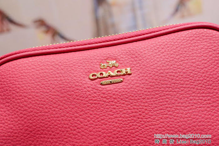 COACH蔻馳 原單 全頭層牛皮 斜挎 手拎 雙拉鏈多用女包 F65547  Chz1494
